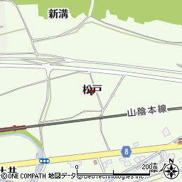 京都府綾部市高津町松戸周辺の地図