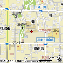 一宮市立三条小学校周辺の地図