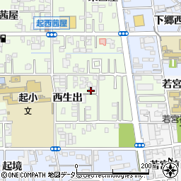 愛知県一宮市起西生出73周辺の地図
