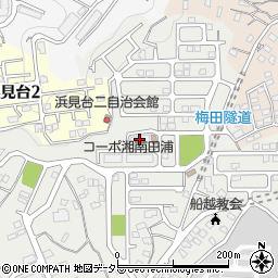 コーポ湘南田浦１号棟周辺の地図