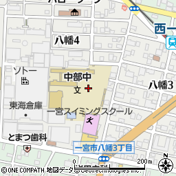 愛知県一宮市八幡周辺の地図