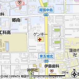 ゲンキー株式会社　東五城店周辺の地図