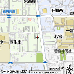 愛知県一宮市起西生出91-4周辺の地図