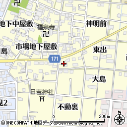 愛知県一宮市大赤見市場東屋敷2835周辺の地図