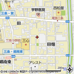 愛知県一宮市三条田畑周辺の地図