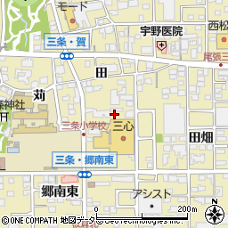 愛知県一宮市三条田畑11周辺の地図