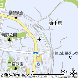 京都府綾部市青野町西中居周辺の地図