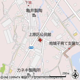 上原区公民館周辺の地図