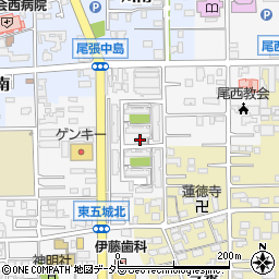 県営尾西住宅周辺の地図