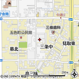 愛知県一宮市東五城（中通り西）周辺の地図