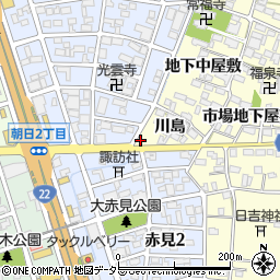 愛知県一宮市大赤見諏訪裏周辺の地図