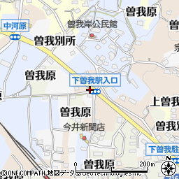 下曽我駅入口周辺の地図