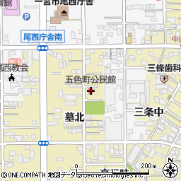 五色町公民館周辺の地図