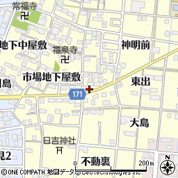 愛知県一宮市大赤見市場東屋敷2837周辺の地図