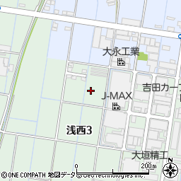 岐阜県大垣市浅西3丁目周辺の地図