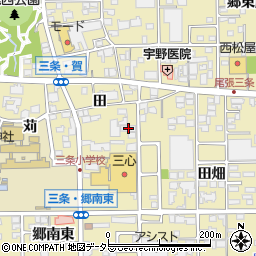 愛知県一宮市三条田畑6周辺の地図