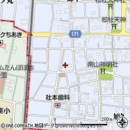 愛知県江南市田代町（南出）周辺の地図