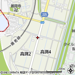 岐阜県大垣市高渕周辺の地図