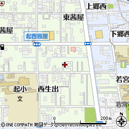 愛知県一宮市起東茜屋94周辺の地図