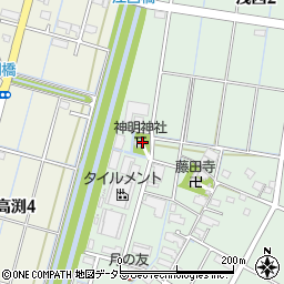 岐阜県大垣市浅西1丁目2周辺の地図