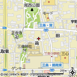 愛知県一宮市三条新周辺の地図