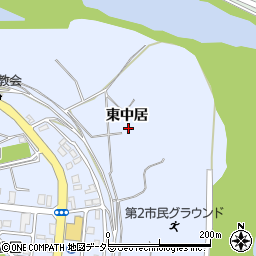 京都府綾部市青野町東中居周辺の地図