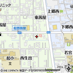 愛知県一宮市起東茜屋83周辺の地図