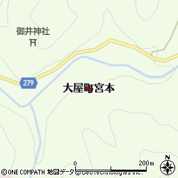 兵庫県養父市大屋町宮本周辺の地図