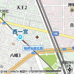 〒491-0046 愛知県一宮市天王の地図