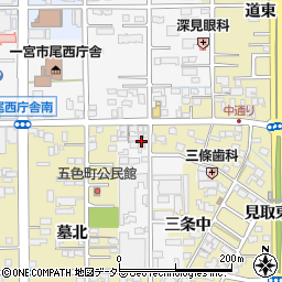 愛知県一宮市東五城中通り西3周辺の地図