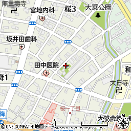 愛知県一宮市桜周辺の地図