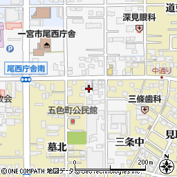 愛知県一宮市東五城中通り西1周辺の地図