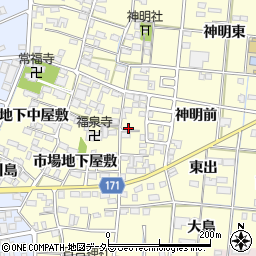 愛知県一宮市大赤見市場東屋敷2854周辺の地図