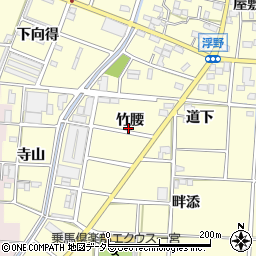 愛知県一宮市千秋町浮野（竹腰）周辺の地図