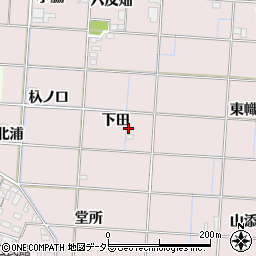 愛知県一宮市定水寺下田周辺の地図