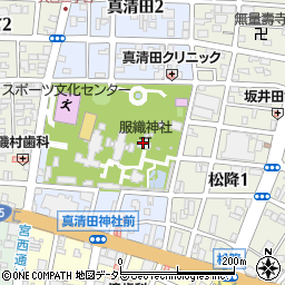 服織神社周辺の地図