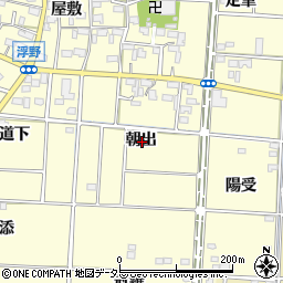 愛知県一宮市千秋町浮野朝出周辺の地図