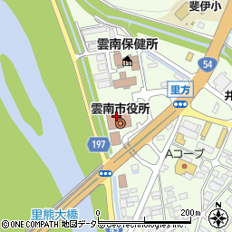 雲南市役所　建設部建築住宅課周辺の地図