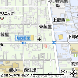 愛知県一宮市起東茜屋71周辺の地図