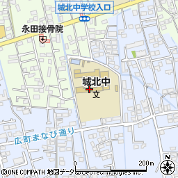 小田原市立城北中学校周辺の地図