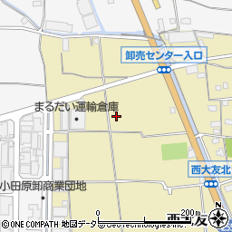 神奈川県小田原市西大友周辺の地図