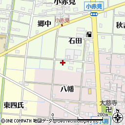 愛知県一宮市小赤見石田70周辺の地図