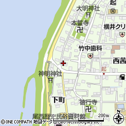 愛知県一宮市起堤町166周辺の地図
