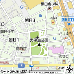 愛知県一宮市朝日周辺の地図