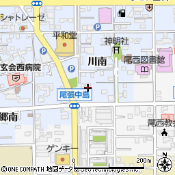 尾西信用金庫中島支店周辺の地図