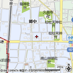 愛知県江南市田代町周辺の地図