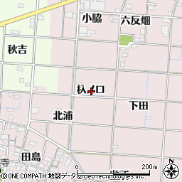 愛知県一宮市定水寺杁ノ口周辺の地図