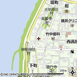 愛知県一宮市起堤町162周辺の地図