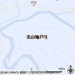 京都府南丹市美山町芦生周辺の地図