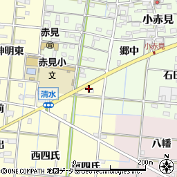 愛知県一宮市大赤見清水18周辺の地図